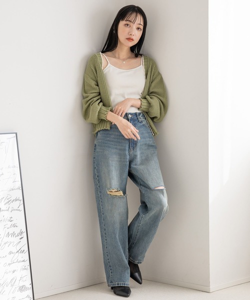 LOWRYS FARM(ローリーズファーム)の「ハイショクショートカーディガンLS 971142(カーディガン/ボレロ・レディース・カーキ/アイボリー/ブラック/オフホワイト・FREE)」の11枚目の写真