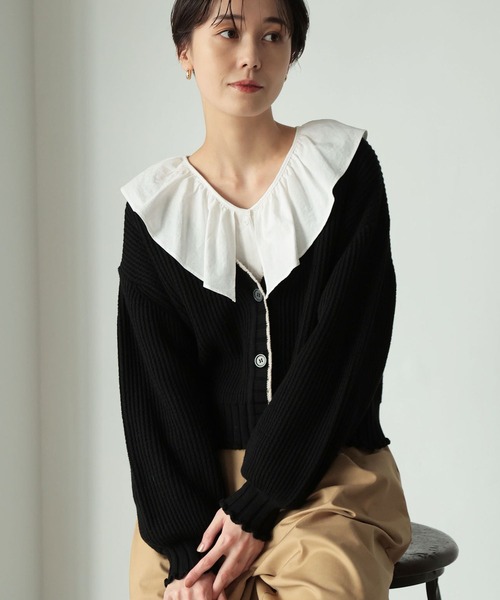 LOWRYS FARM(ローリーズファーム)の「ハイショクショートカーディガンLS 971142(カーディガン/ボレロ・レディース・カーキ/アイボリー/ブラック/オフホワイト・FREE)」の20枚目の写真