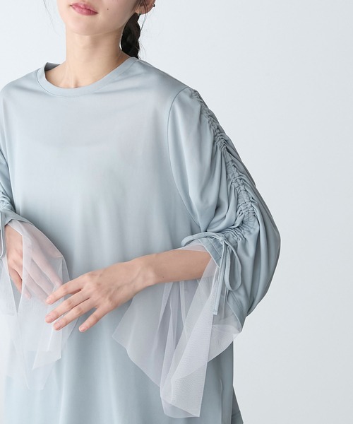 forksy.(フォルクシー)の「【forksy.】シアードロストスリーブルーズロンT(Tシャツ/カットソー・レディース・ブラック/ブルーグレー/アイボリー・FREE)」の3枚目の写真