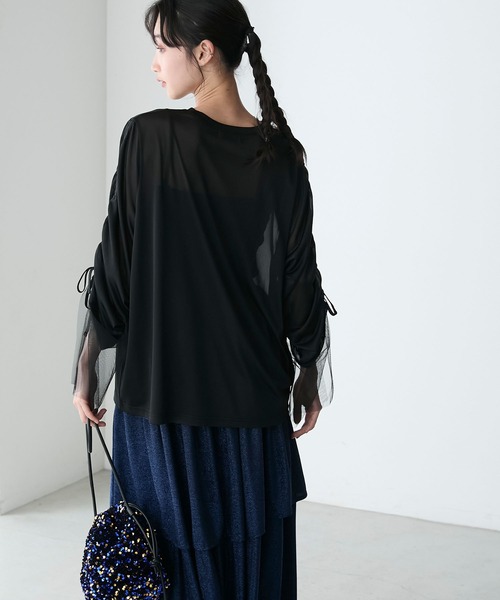 forksy.(フォルクシー)の「【forksy.】シアードロストスリーブルーズロンT(Tシャツ/カットソー・レディース・ブラック/ブルーグレー/アイボリー・FREE)」の21枚目の写真