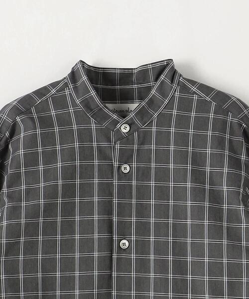 Steven Alan(スティーブンアラン)の「<Steven Alan>タイプライター チェック スタンドカラー ワンピース(シャツワンピース・レディース・ライトグレー/ダークグレー・M/S)」の10枚目の写真