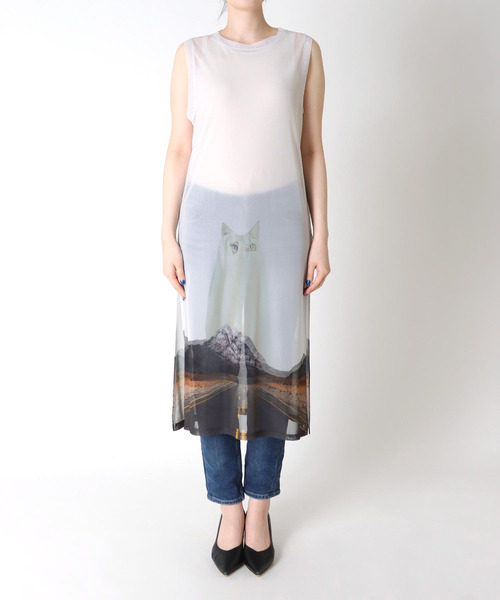 Three Four Time（ｽﾘｰﾌｫｰﾀｲﾑ）の「obakeCATチュールレイヤードワンピース（ワンピース・レディース・アニマル・FREE）」の8枚目の写真