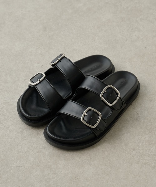 PAPILLONNER(パピヨネ)の「ベルテッドサンダル(サンダル・レディース・オフホワイト/ブラック・38/37/36)」の6枚目の写真