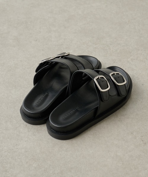 PAPILLONNER(パピヨネ)の「ベルテッドサンダル(サンダル・レディース・オフホワイト/ブラック・38/37/36)」の8枚目の写真