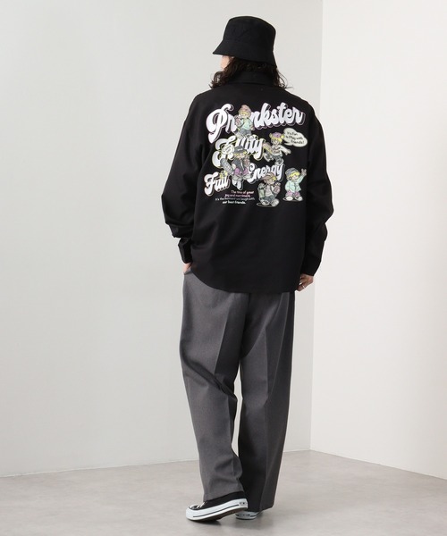 in the attic homme デザインシャツ/パーカー　お兄系　y2k Y2K スウェットパーカー メンズ[品番：OCGW0003813]｜ONE 4