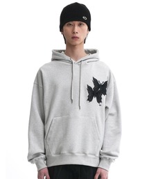 『OY/オーワイ』 L.T BUTTERFLY PATCH HOODIE/バタフライパッチデザインン プルオーバーパーカー