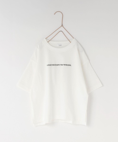 LOWRYS FARM（ローリーズファーム）の「アソートロゴＴプリントＳＳ　111997（Tシャツ/カットソー・キッズ・オフホワイト/チャコールグレー/グレー/ホワイト・110cm/150cm/140cm/130cm/120cm）」の3枚目の写真