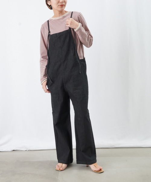 LUCA/LADY LUCK LUCA（ルカ/レディラックルカ）の「LC/LLL ボーダーニットリブロングスリーブTシャツ / パイピングボーダーカットソー（Tシャツ/カットソー・レディース・ピンク/ブラック/オフホワイト・FREE）」の18枚目の写真