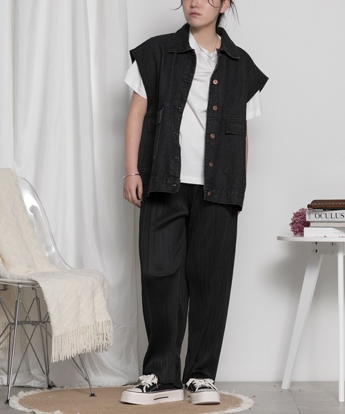 aimoha（アイモハ）の「プリーツクロスイージーパンツ フリーカット（その他パンツ・レディース・グリーン/グレー/ブラック・SMALL/MEDIUM/LARGE）」の22枚目の写真