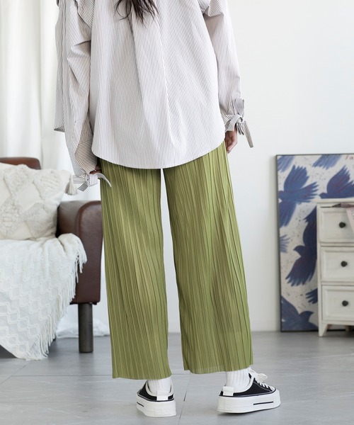 aimoha（アイモハ）の「プリーツクロスイージーパンツ フリーカット（その他パンツ・レディース・グリーン/グレー/ブラック・SMALL/MEDIUM/LARGE）」の21枚目の写真