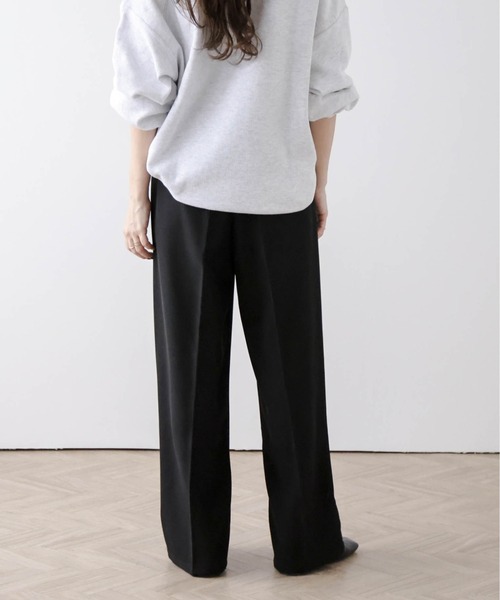 AMELY（エミリー）の「ハイウエストスラックス（スラックス・レディース・アイボリー系/スモーキーグリーン系/ブラック/ピンク/カーキブラウン/チョコ/グレー系・M/L）」の19枚目の写真