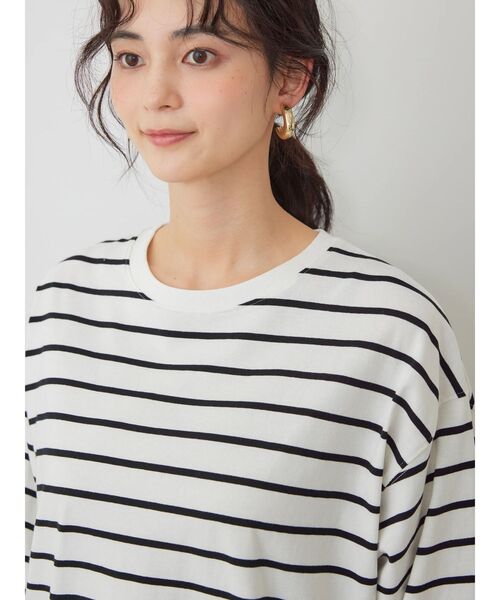 AMERICAN HOLIC(アメリカンホリック)の「ドルマンコクーンカットプルオーバー①(Tシャツ/カットソー・レディース・その他7/ブルー/オフホワイト/ブラック・M/L)」の11枚目の写真