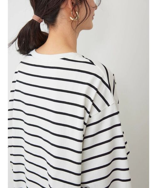 AMERICAN HOLIC(アメリカンホリック)の「ドルマンコクーンカットプルオーバー①(Tシャツ/カットソー・レディース・その他7/ブルー/オフホワイト/ブラック・M/L)」の13枚目の写真