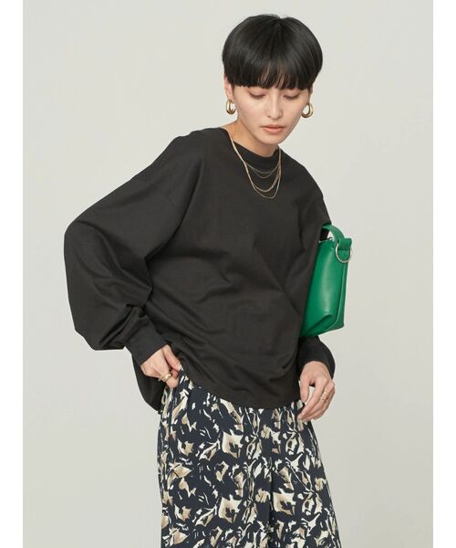 AMERICAN HOLIC(アメリカンホリック)の「ドルマンコクーンカットプルオーバー①(Tシャツ/カットソー・レディース・その他7/ブルー/オフホワイト/ブラック・M/L)」の17枚目の写真