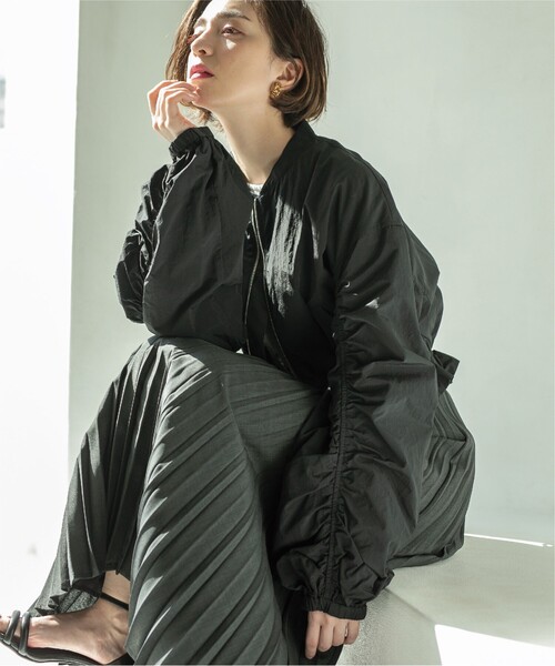 OPAQUE.CLIP（オペークドットクリップ）の「◆≪VERY掲載≫ナイロンシャーリングブルゾン【洗濯機洗い可】（ブルゾン・レディース・オフホワイト/ブラック・36/38）」の12枚目の写真