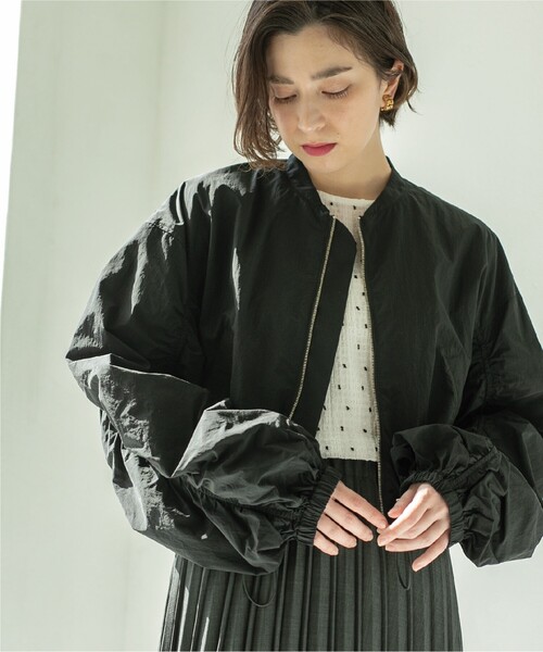 OPAQUE.CLIP（オペークドットクリップ）の「◆≪VERY掲載≫ナイロンシャーリングブルゾン【洗濯機洗い可】（ブルゾン・レディース・オフホワイト/ブラック・36/38）」の14枚目の写真
