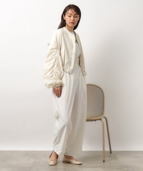 OPAQUE.CLIP（オペークドットクリップ）の「◆≪VERY掲載≫ナイロンシャーリングブルゾン【洗濯機洗い可】（ブルゾン・レディース・オフホワイト/ブラック・36/38）」の9枚目の写真