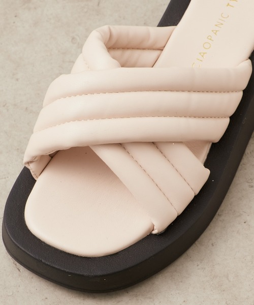 CIAOPANIC TYPY（チャオパニックティピー）の「ぷにぷに厚底クロスサンダル（サンダル・レディース・ブラック/アイボリー/マスタード・SMALL/MEDIUM/LARGE）」の14枚目の写真