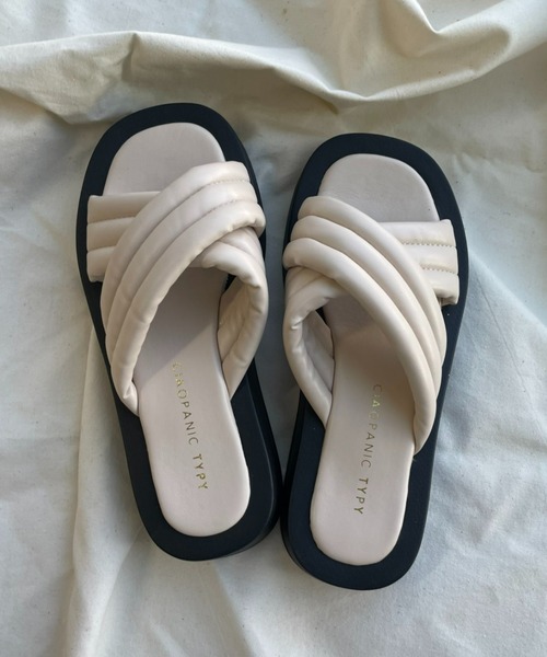 CIAOPANIC TYPY（チャオパニックティピー）の「ぷにぷに厚底クロスサンダル（サンダル・レディース・ブラック/アイボリー/マスタード・SMALL/MEDIUM/LARGE）」の4枚目の写真