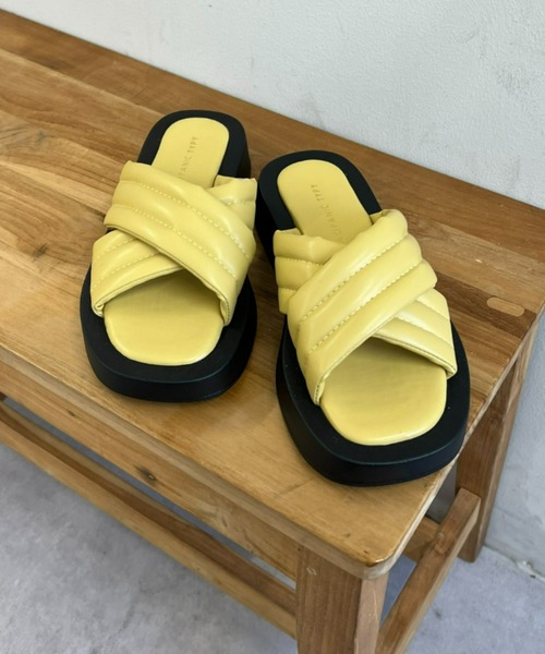 CIAOPANIC TYPY（チャオパニックティピー）の「ぷにぷに厚底クロスサンダル（サンダル・レディース・ブラック/アイボリー/マスタード・SMALL/MEDIUM/LARGE）」の9枚目の写真