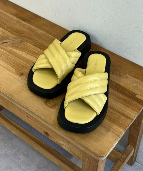 CIAOPANIC TYPY（チャオパニックティピー）の「ぷにぷに厚底クロスサンダル（サンダル・レディース・ブラック/アイボリー/マスタード・SMALL/MEDIUM/LARGE）」の10枚目の写真