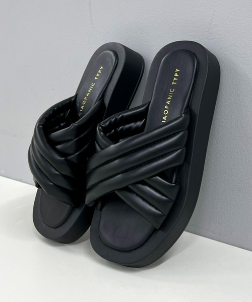 CIAOPANIC TYPY（チャオパニックティピー）の「ぷにぷに厚底クロスサンダル（サンダル・レディース・ブラック/アイボリー/マスタード・SMALL/MEDIUM/LARGE）」の7枚目の写真