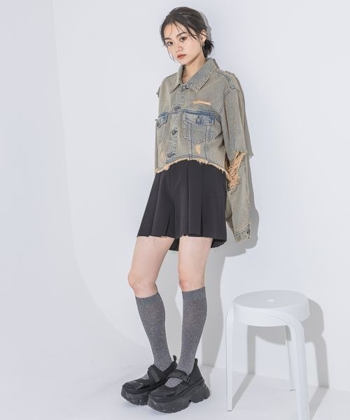JEANASIS(ジーナシス)の「シアーラメハイソックス/105780(ソックス/靴下・レディース・ブラック系その他/ホワイト系その他・FREE)」の8枚目の写真