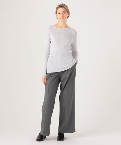 BERNARD ZINS（ベルナルドザンス）の「BERNARD ZINS RENDEZ VOUS ワイドパンツ（スラックス・レディース・チャコールグレー・38/36/34）」の6枚目の写真