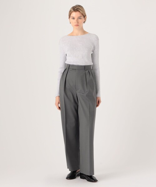 BERNARD ZINS（ベルナルドザンス）の「BERNARD ZINS RENDEZ VOUS ワイドパンツ（スラックス・レディース・チャコールグレー・38/36/34）」の7枚目の写真