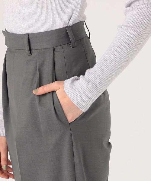 BERNARD ZINS（ベルナルドザンス）の「BERNARD ZINS RENDEZ VOUS ワイドパンツ（スラックス・レディース・チャコールグレー・38/36/34）」の3枚目の写真