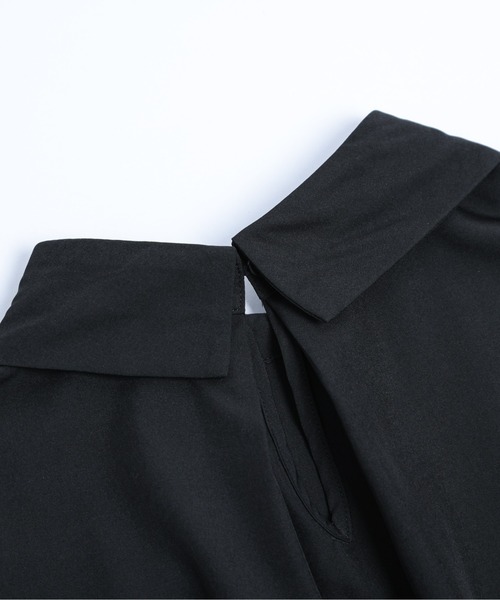 AMELY（エミリー）の「チュール袖ブラウス（シャツ/ブラウス・レディース・ホワイト/ブラック・フリー）」の9枚目の写真