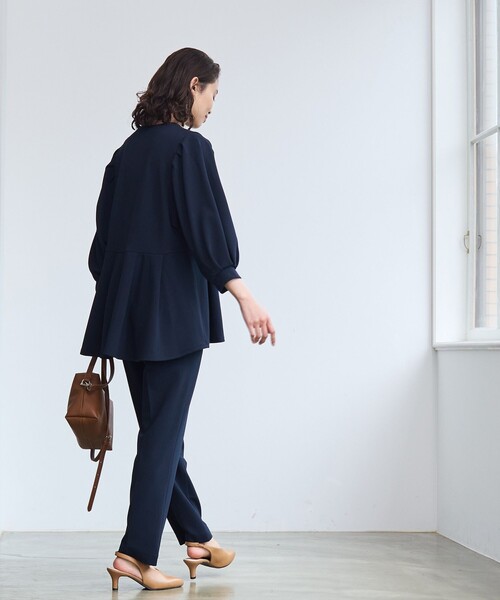 coen(コーエン)の「§【RONEL】ジョーゼットペプラムブラウス(セットアップ対応可能)(シャツ/ブラウス・レディース・オフホワイト/ネイビー/ライトグレー/ブラック・S/M)」の17枚目の写真