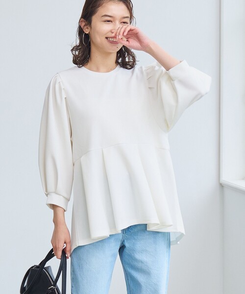 coen(コーエン)の「§【RONEL】ジョーゼットペプラムブラウス(セットアップ対応可能)(シャツ/ブラウス・レディース・オフホワイト/ネイビー/ライトグレー/ブラック・S/M)」の20枚目の写真