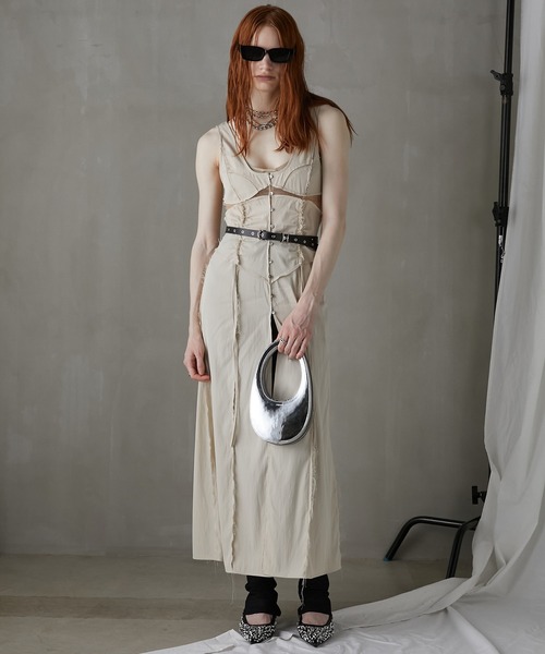 PRANK PROJECT(プランクプロジェクト)の「ランジェリーロングキャミドレス / Lingerie Long Cami Dress(ドレス・レディース・イエロー/ブラック/ベージュ・FREE)」の2枚目の写真