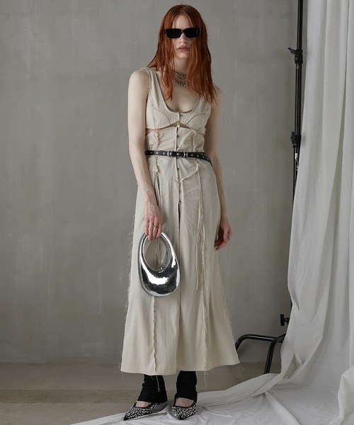 PRANK PROJECT(プランクプロジェクト)の「ランジェリーロングキャミドレス / Lingerie Long Cami Dress(ドレス・レディース・イエロー/ブラック/ベージュ・FREE)」の8枚目の写真