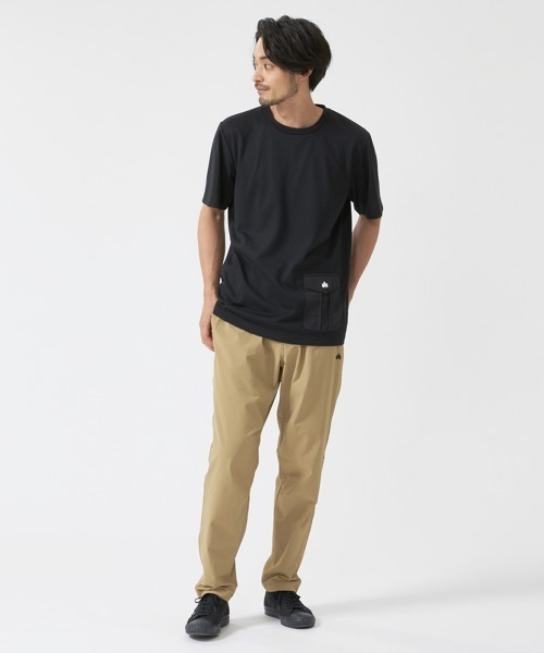 LOGOS(ロゴス)の「【LOGOS by LIPNER/ロゴスバイリプナー】ビックシルエット ポケット付ショートスリーブTシャツ(Tシャツ/カットソー・メンズ・ブラック/オリーブ/サンドベージュ・M/L/XL)」の7枚目の写真