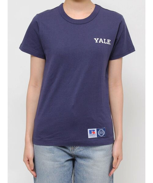 Russell Athletic(ラッセルアスレティック)の「RUSSELL別注 YALEロゴTee(Tシャツ/カットソー・レディース・オフホワイト/ヘザーグレー/ネイビー・FREE)」の10枚目の写真