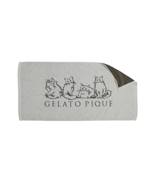 gelato pique（ジェラートピケ）の「ネコ柄バスタオル（タオル