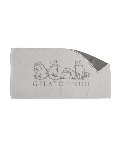 gelato pique（ジェラートピケ）の「ネコ柄バスタオル（タオル