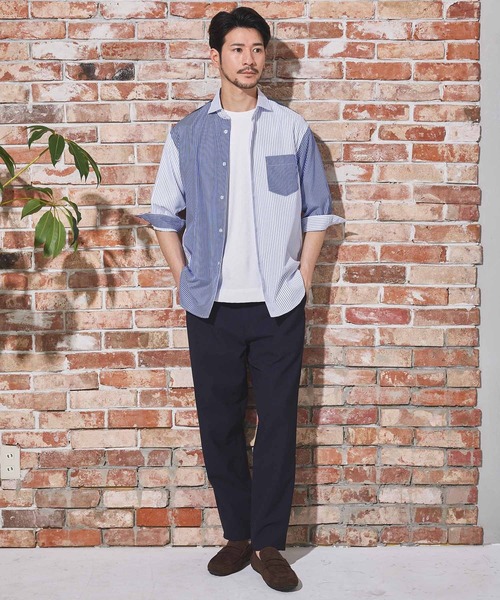 UNION STATION（ユニオンステーション）の「クレイジーパターン七分袖シャツ（シャツ/ブラウス・メンズ・ブルー系その他/ホワイト系その他・LL/L/M）」の5枚目の写真