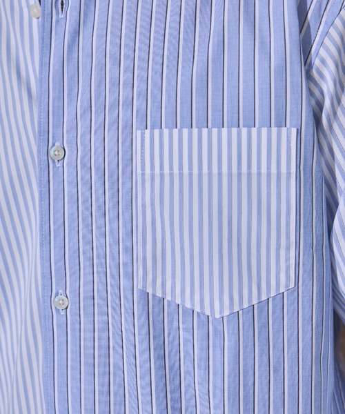 UNION STATION（ユニオンステーション）の「クレイジーパターン七分袖シャツ（シャツ/ブラウス・メンズ・ブルー系その他/ホワイト系その他・LL/L/M）」の10枚目の写真