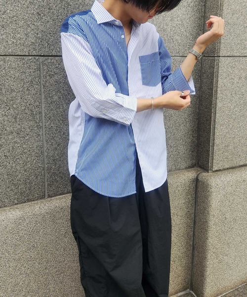 UNION STATION（ユニオンステーション）の「クレイジーパターン七分袖シャツ（シャツ/ブラウス・メンズ・ブルー系その他/ホワイト系その他・LL/L/M）」の14枚目の写真