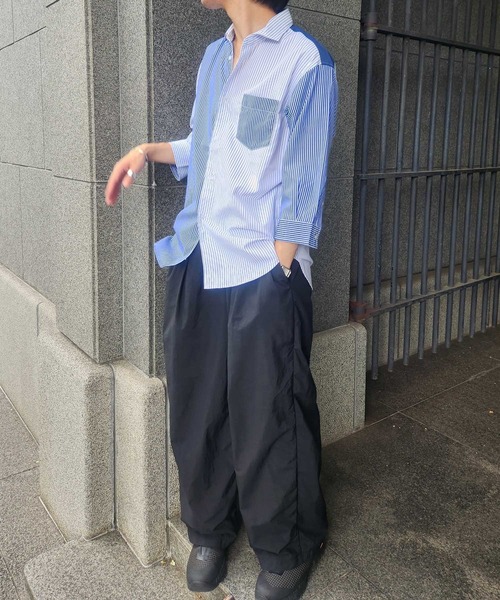 UNION STATION（ユニオンステーション）の「クレイジーパターン七分袖シャツ（シャツ/ブラウス・メンズ・ブルー系その他/ホワイト系その他・LL/L/M）」の15枚目の写真