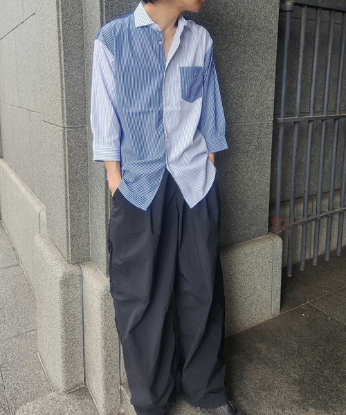 UNION STATION（ユニオンステーション）の「クレイジーパターン七分袖シャツ（シャツ/ブラウス・メンズ・ブルー系その他/ホワイト系その他・LL/L/M）」の17枚目の写真