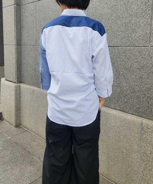 UNION STATION（ユニオンステーション）の「クレイジーパターン七分袖シャツ（シャツ/ブラウス・メンズ・ブルー系その他/ホワイト系その他・LL/L/M）」の21枚目の写真