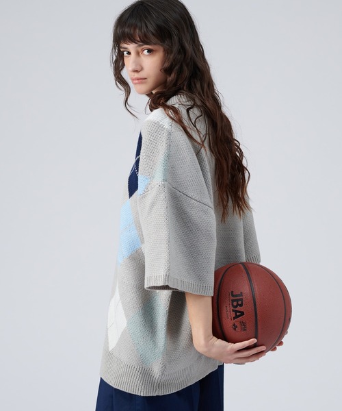 セール】ARGYLE PATTERN KNIT POLO SHIRT / アーガイルニット