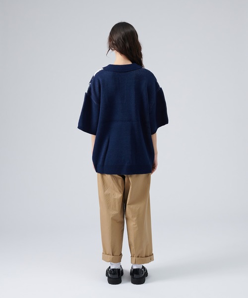 ONCILY（オンシェリー）の「ARGYLE PATTERN KNIT POLO SHIRT
