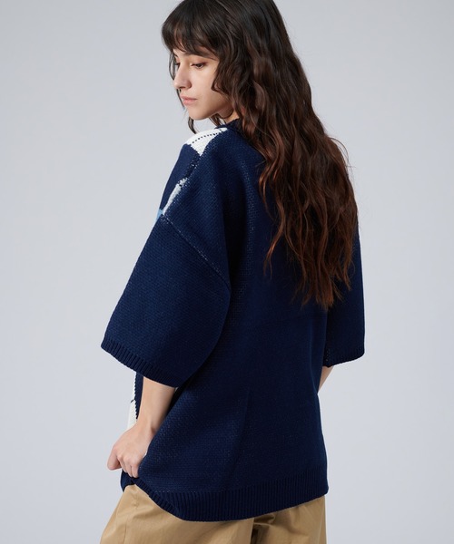 ONCILY（オンシェリー）の「ARGYLE PATTERN KNIT POLO SHIRT