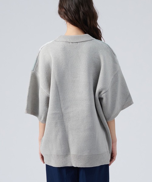 ONCILY(オンシェリー)の「ARGYLE PATTERN KNIT POLO SHIRT / アーガイルニットポロシャツ(ポロシャツ・メンズ・ブルー/ネイビー・LARGE/MEDIUM)」の6枚目の写真
