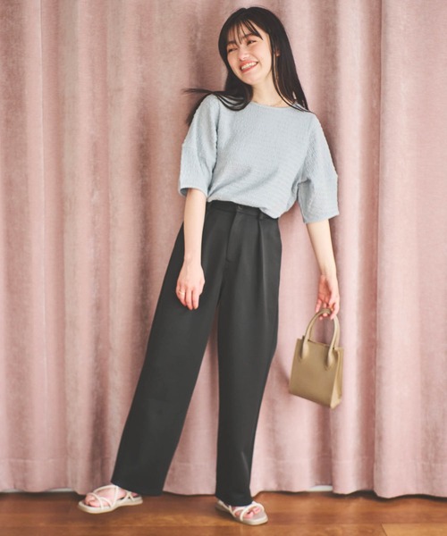 mil(ミル)の「【150㎝前後の小柄さんサイズ】カットタックストレートパンツ【伸縮性あり】(その他パンツ・レディース・ブラック/ライトグレー/ライム/オレンジ/ミント・XS/S/M)」の22枚目の写真